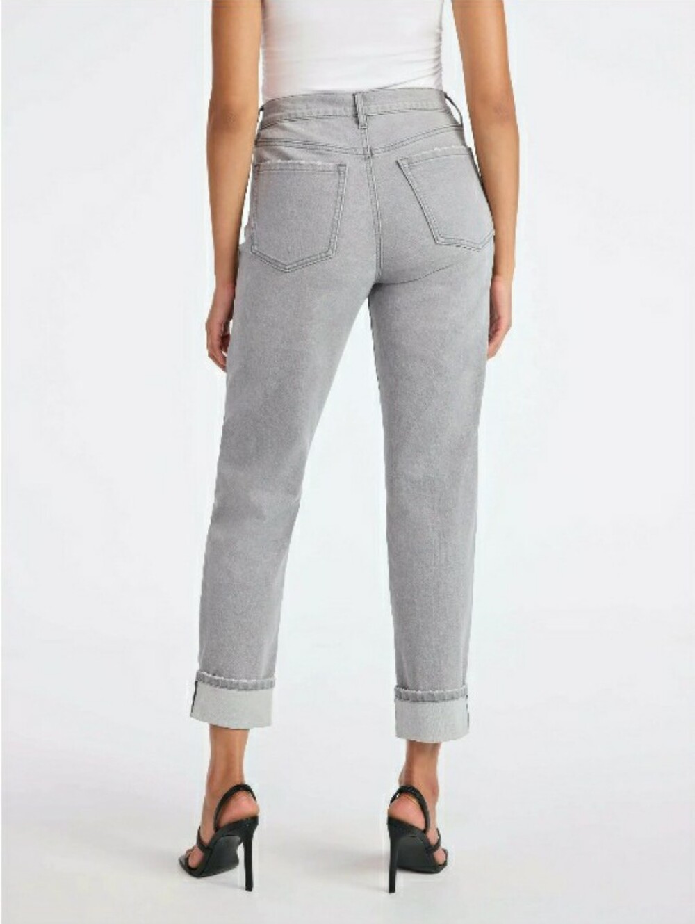 Cropped Jeans Gray Beatrix Boyfriend By Sofia Vergara 20 1x 2x π€ NWT - Picture 3 of 8